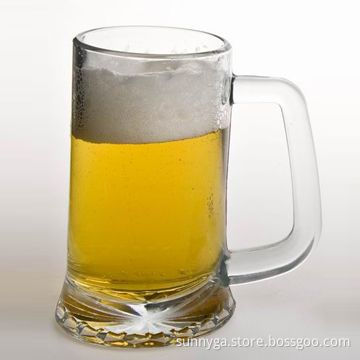 Small Top and Big Bottom Beer Glass Mug with 487mL Capacity